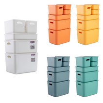 조은리빙 모던 펜트리 리빙박스 라지, 옐로우, 4개