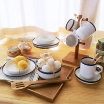 [아사셀렉션] 인디고 4인 도자기 식기 디너세트 A 27P, 상세 설명 참조, 단품, 색상:단일