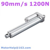 호환 전기 모터 부품 12V 24V 선형 액추에이터 90mm/s 1200N 264LBS 부하 100MM 200MM 스트로크 IP65 모델 M4, 12V 90mms 100N_200mm stroke
