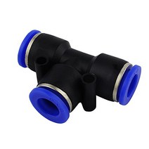 Metalwork Push to Connect Reducing Tee Union Fitting 8mm x 6mm x 8mm OD Air Hose Reducer T Connect, 1