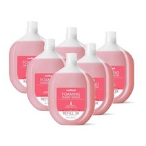 메소드 핸드워시리필 손세정제리필 폼 핸드솝 액체비누 리필 28oz 핑크 자몽 828ml METHOD Foaming Hand Soap Refill Pink Grapefruit, 6개