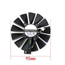 ASUS Radeon RX 470 570 용 95mm FDC10M12S9-C 0.25AMP RX470 RX570 4G ROG STRIX 게임 OC 게임 그래픽 카, [02] 1pcs