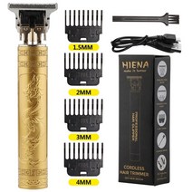 수염정리기 전기면도기3중날 홈쇼핑전기면도기 hair clipper t9 for men 전문 헤어 커팅 머신 이발사 수염 빈티지 트리머 전기 남성 면도기 드래곤 헤어 커터, 주황색