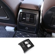 고급 BMW 3 4 시리즈 3GT F30 F36 F34 카본 파이버 컬러 자동차 내부 리어 로우 에어 벤트 아웃렛 패널 트림 인테리어 액세서리, 02 Carbon fiber color