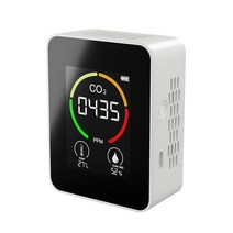 미세먼지측정기 공기질 이산화탄소 경보기 실내공기 Tuya-스마트 대기질 모니터 감지기 6In1 WiFi CO2 PM2, 한개옵션1