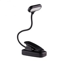 LED 눈 보호 책 야간 조명 클립 유연한 독서 책상 램프 배터리 전원 캠핑 침실용, [01] Rechargeable A