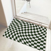 폴라도레 DIY 현관 코일매트 북유럽 발판 베란다 아파트 발코니 바닥매트, 1.90x60센치, 11.웨이브체크_그린