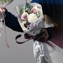 예쁜 레이스 투명 꽃 꽃다발 비닐 포장지 한송이 셀프 간편 포장 재료, 그레이
