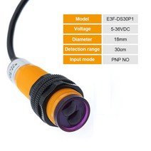 iot스위치 E3F-DS30C4 근접 스위치 광전 센서 NPN PNP DC5-36V 30cm 감지 범위 조정 E3F-DS30P1/P2/C2/Y1, [01] E3F-DS30 P1, 01 E3F-DS30 P1