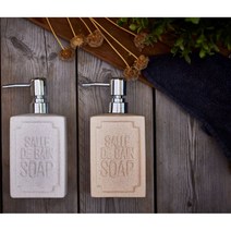 폴리에라드 410ml 세라믹 살 드방A 공병 욕실 디스펜서 용기, 매트 화이트 2개