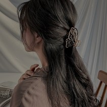 금춘이네 꽃 나비 헤어핀 반묶음 집게핀 올림머리 집게헤어핀 Gold Silver 2 Color