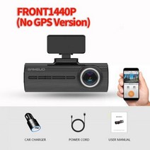 홈캠 팻캠 홈카메라 Sameuo 차량용 Dvr 대시 캠 전면 및 후면 비디오 레코더 나이트 비전 자동 와이파이 앱 후면보기 24 시간 주차 GPS 자동차 카메라, 1440P, NONE