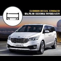 카프리 올뉴카니발 오디오패널 카본 데칼 스티커, 유광악어블랙
