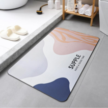 1+1 서플 SUPPLE 빨아쓰는 규조토 발매트 주방 욕실 현관 화장실 러그, 길+바다