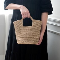 헤링본 라탄백 - 코바늘 여름 가방 만들기 diy 키트 03 네이비, 1개