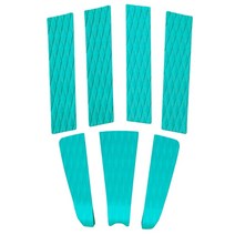서핑 보드 트랙션 패드 그립 키커 뒷면3M 7 조각 eva stomp skimboards surf sup paddle funboard fishboard 용 가있는 미끄럼 방지, 하늘색