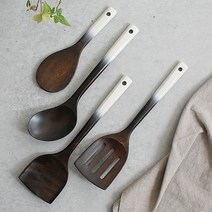 다듬 조리도구 라인 윔크림 모음 천연 원목 친환경 옻칠 밥주걱 뒤집개 볶음스푼 (14type), 완두콩 조리스푼