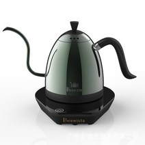 커피주전자 서버 주전자 커피 드립 포트 brewista 전기 600ml 구즈넥 나무 차 온도 조절 스마트 디지털 냄비에 부어, 블루투스 0.6l