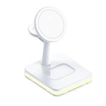 애플호환4in1충전기 3 in 1 25w qi 무선 충전기 급속 충전 iphone 13, EU 플러그 포함, 15w 흰색