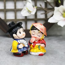 한국 전통 신랑신부 인형 신랑신부장식 차량장식 전통인형 결혼선물 전통공예품, 어우동커플, 무료기본포장