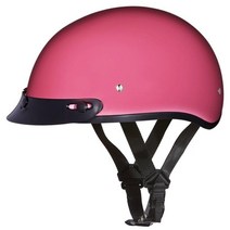 Daytona Helmets 하프 스컬 캡 오토바이 헬멧 DOT 승인 고광택 블랙 L 바이저 포함 USA 미국, Hi-Gloss White
