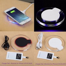 QI 무선 충전 충전기 모듈 패드 + 수신기 For iPhone 12 11pro max 8 7 6s plus 삼성 huawei 용 무선 충전, 01 WHITE_03 for Android A