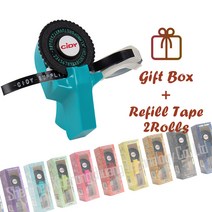 C101 다이모 라벨기 또각이 리필 테이프 2롤 세트, 블루