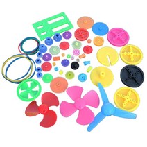 랙기어 플라스틱 베어링 기어 세트 다양한 종류의 패키지 장난감 자동차 액세서리 모터 DIY 웜 액슬 벨트 부싱, [02] 80 Gear Packs