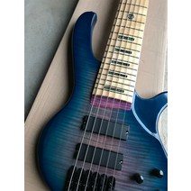 기타 공장 형 6 현 블루 바디 일렉트릭 베이스 기타 블랙 하드웨어 포함 메이플 넥 제공
