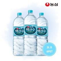 농심 백산수 생수 묶음 대용량 물 2L*6pet 2리터, 단품
