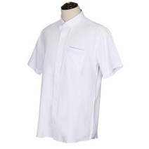 포인트주머니 깔끔 하양 반팔정장남방 정장반팔난방