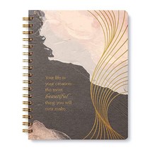 Compendium Spiral Notebook - Something Good Is Going to Happen Today. — 192개의 줄이 있는 페이지가 있는 디자이너 나선형, Your life is your creation…
