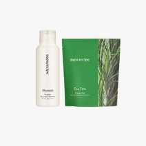 PAPARECIPE SET 블레미쉬 효소 파우더 클렌저 50g + 티트리 패드(35매), FREE