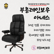 부흥레인보우 아네스 명품 수제 편안한의자 공부 사무의자 국내제작 2년무상 AS, 올블랙