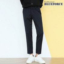 블루포스 남성용 샤미온 사이드 밴딩 슬렉스 베이직핏 캐주얼 정장 바지 빅사이즈 9부 남자슬랙스