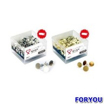 ForU607 판교 점보 골드압핀 박스 100개 핀 클립 자석 사무용품 문구용품