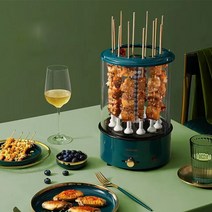 닭꼬치기계 가정용 업소용 캠핑 꼬치구이기계 양꼬치기계 전기 바베큐 그릴 꼬치 기계, 푸른