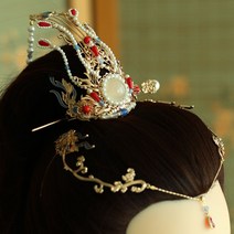남자비녀 올림머리 사극 공연 보색 비녀 전통 헤어