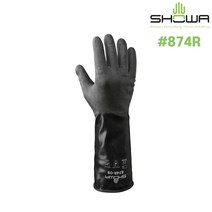 SHOWA 874R 완전 코팅 부틸 안전 장갑 내유 내화학 불산 방수 실험실 아세톤 쇼와