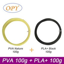 3d펜 필라멘트 PLA필라멘트 OPY 3D 프린터용 수용성 PVA PLA 프린터 지원 재료 175mm 05KG 10M 100G, PVA and PLA BK 100g