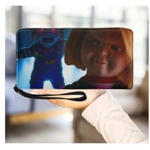 여자고등학생 용돈 동전 통장 지갑 장지갑 디자이너 공포 영화 PU 긴 지갑 파티 패션 작은 지갑 지퍼 다