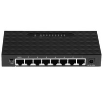8 포트 고속 이더넷 스위치 데스크탑 분배기 허브 플러그 앤 플레이 컴퓨터 용, 155x68x22mm, 블랙, 플라스틱