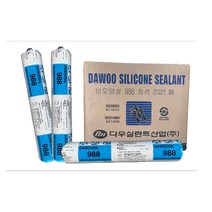 다우실 988 비오염성 SSG 소세지 실리콘 석재용 외장용 외부용 다공성 (1박스/20개입), 연회색(1박스20개), 20개