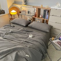 여름차렵이불 시어서커 세트 애착 침대 커버 냉감 이불 킹 퀸사이즈