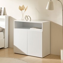 장인가구 밀튼 LPM 3단 800 다용도수납장(책장형), 화이트