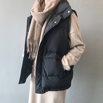 케익 - 로미홀리 가을 겨울 여성용 경량패딩조끼따뜻하고 포근한 면조끼 코튼조끼-k108