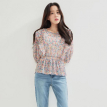 로엠 로엠 플라워 5부 블라우스_S RMBLC24S19