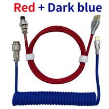 케이블 기계식 키보드 코일 와이어 타입 C USB 컴퓨터 항공 커넥터 에비에이터 충전 코드, [01] 1.8m, [07] Green