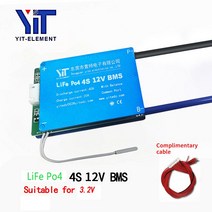 파워뱅크200a YIT Lifepo4 배터리 충전 보드 18650 BMS 4S 100A 밸런서 3.2V 25A-200A 보조베터리 태양 217, 06 4S 12V 100A