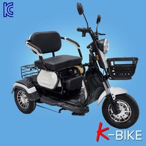 코리아바이크 KTC650 전동 삼륜스쿠터 자동브레이크, 화이트(백색+흑색), KTC650-자동브레이크
